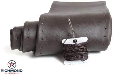 Richmond Auto Upholstery - Steering Wheel Cover Compatible with 2015-2016 Ford F-350 King Ranch, Brown