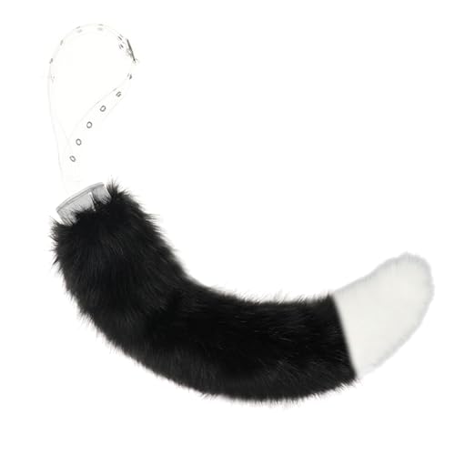 Cola de zorro de pelo sintético y disfraz eléctrico para gatos de Halloween