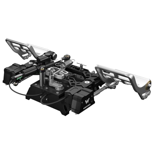 WINWING Orion Metal Flight Rudder Pedals (With Damper Edition) - Full Metal Frame, Stainless Steel Center-Return, Quick-Swap Springs, Realistic Aircraft Control, 3 Control Modes, Hall Sensors