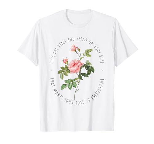 Little Prince T-Shirt Rose Shirt Vintage Botanical Tee T-Shirt