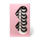 beautykaisen 8 Pairs 3D Faux Mink Lashes Handmade Luxurious Volume Fluffy Natural False...