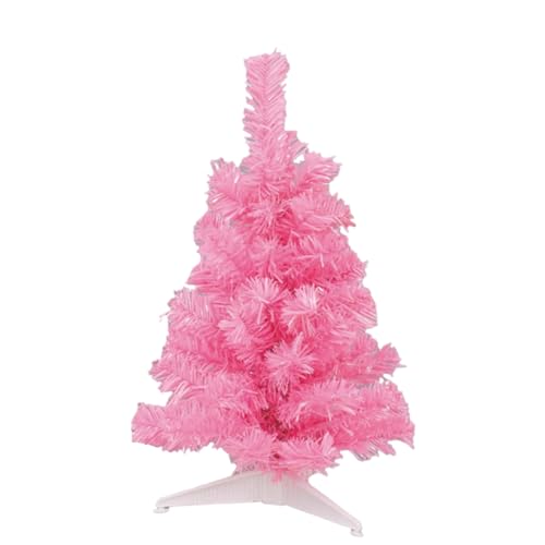 Albero di Natale Pino Rosa da 25 cm 40 cm, Albero Germogliato Rami Pink cameretta Bambina con Supporto Base in Plastica, Pinetto di Natale di Alta qualità h. 40 cm