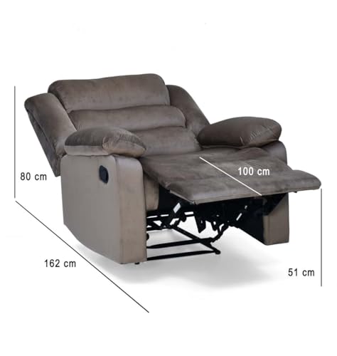 Image of Amey Kiara Recliner Sofa 1 Seater 1R Manual Grey