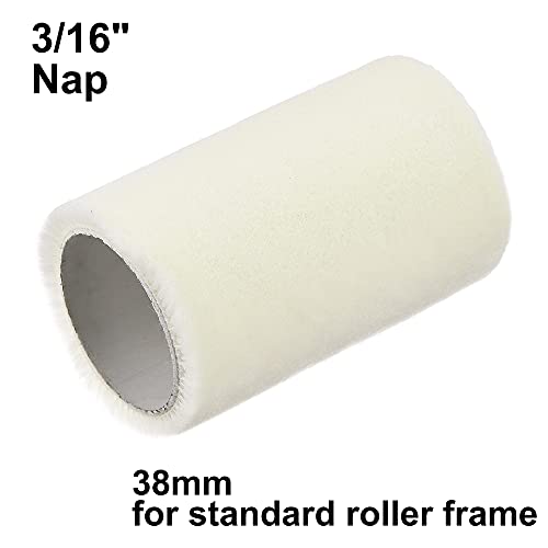 Uxcell Paint Roller Cover 3 Inch X 3/16" Nap Mini Wool Brush For Household Wall Painting Treatment 4Pcs #TOP2