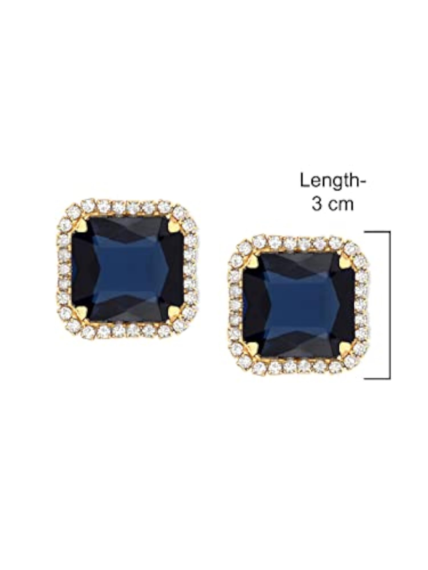 Stone & Diamonds Fusion Stud Earring For Women