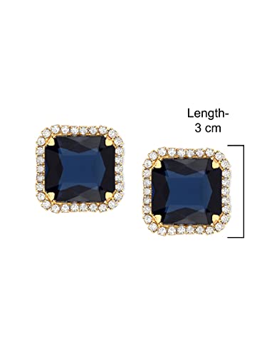 Stone & Diamonds Fusion Stud Earring For Women