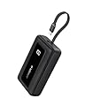 Anker Zolo Power Bank, 20000mAh 30W High Speed Portable Charger with Built-in USB-C Cable, 1 USB-C & A Cable, for iPhone 16/16 Pro/16 Pro Max/16 Plus, MacBook, Galaxy, and More