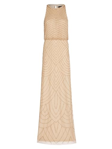 Image of Adrianna Papell Womens Halter Blouson Beaded Gown