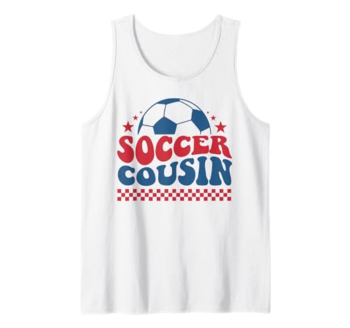 Soccer Cousin Vintage Soccer Fan Support Soccer Family Camiseta sin Mangas