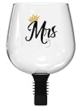 Guzzle Buddy BGA-154177 ' Mrs Wine Bottle Glass, One Size, Clear