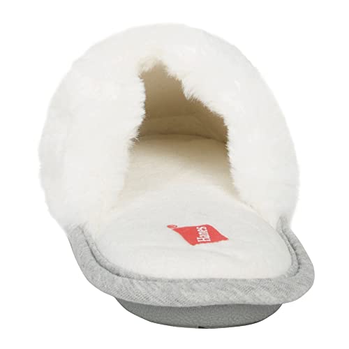 Hanes Womens Superior Comfort Cotton Slip On Scuff Slipper With Memory Foam And Anti-Skid Sole , Grey , X-Large #TOP7