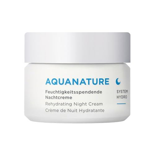 ANNEMARIE BÖRLIND AQUANATURE SYSTEM HYDRO Feuchtigkeitsspendende Nachtcreme (50ml) - Bei Feuchtigkeitsarmer Haut - Pflegend, Feuchtigkeitsspendend, Regenerierend - Vegan