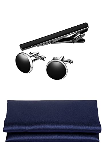 Image of Tie G .5pcs Tie set in a gift box : Tie sets : Solid color Neck tie,Satin Bow tie,Pocket Square, Lapel, Cuffs link