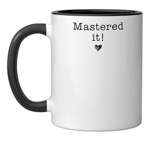 Taza de cerámica graduación Masters 2026 negra/blanca miniatura 1