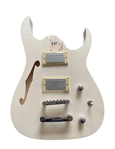Fistrock DIY SCT 01-R Electric Guitar Kit Beginner Kit 6 String Right Handed With Flamed Maple Veneer Top Basswood Body Hard Maple Neck Rosewood Fingerboard Chrome Hardware Build Your Own Guitar. thumb #2