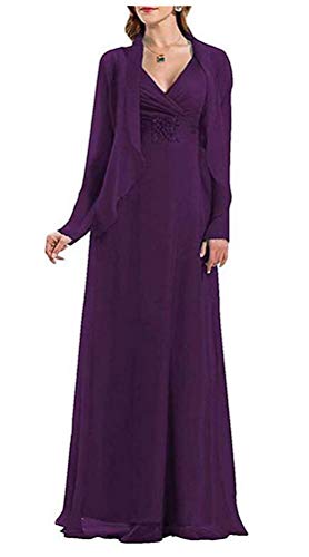 Traje de gasa para mujer de 3 piezas con corpiño para la madre de la novia