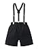 Boarnseorl Baby Boys Gentleman Outfits Shorts Sets,Infant Shirt + Shorts + Bow Tie + Suspenders,12-18M