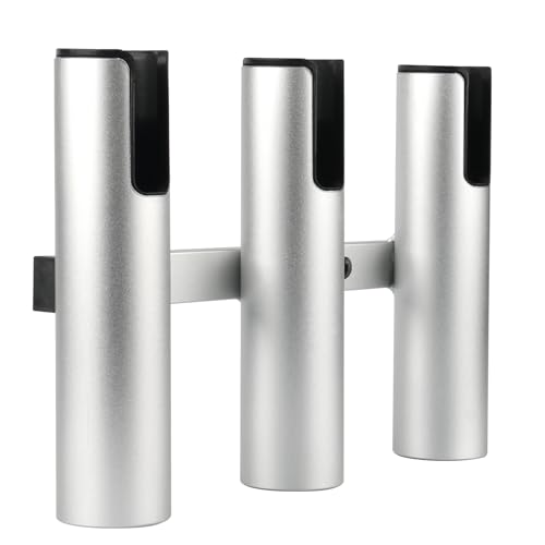 Marinebaby Fishing Boat Rod Holder Aluminum,3 Link Tube Aluminum Rod Rack, Suit Boats & Yacht