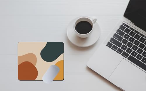 Image of My Print Shop Abstract Art Mouse Pad 9 x 7.5 Inch (23 x 19 cm) | Modern Minimalist Shapes Design | Non-Slip Rubber Base | Smooth Surface | 3mm Thick Mouse Pad for Office, Home & Study