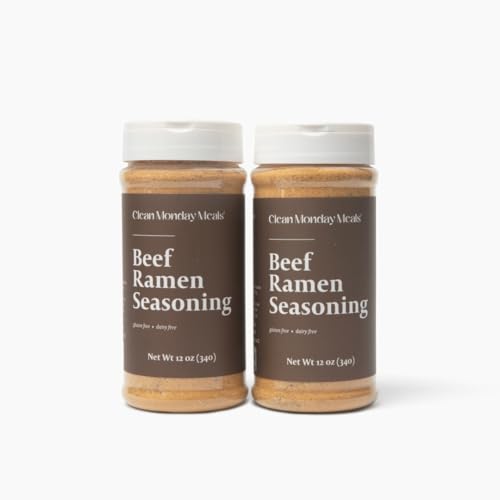 Clean Monday Meals Beef Ramen Seasoning Mix | Dairy Free &amp; Gluten Free | 11.07oz | 2 Pack