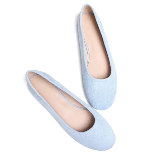 Image of Dear Time Women's Flats Comfortable Slip On Ballet Flats Soft Solid Casual Shoes