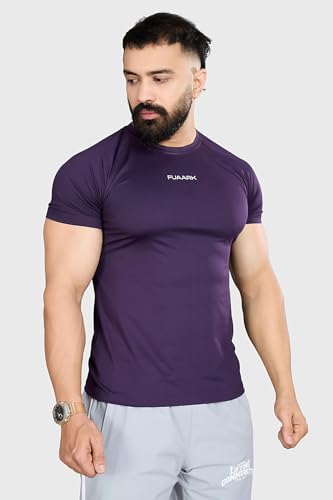 Image of FUAARK Men Solid Round Neck Slim Fit Tshirt