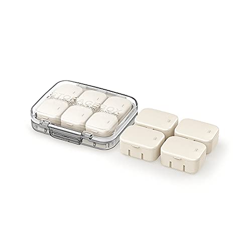 REOOHOUSE - Pastillero semanal para pastillas, kit de múltiples compartimentos con 10 cajas, una caja transparente, 6 rejillas pequeñas, 4 rejillas más grandes, uso de combinación gratuita Cover