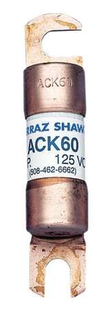 Limiter Fuse,ACK Series,60A,125VDC -6 Pack