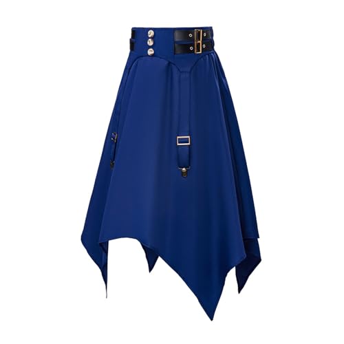 Pirate Skirt for Women Renaissance High Waisted Flowy Midi Skirt Asymmetrical Hem Flowy Fairy Gothic Skirts4
