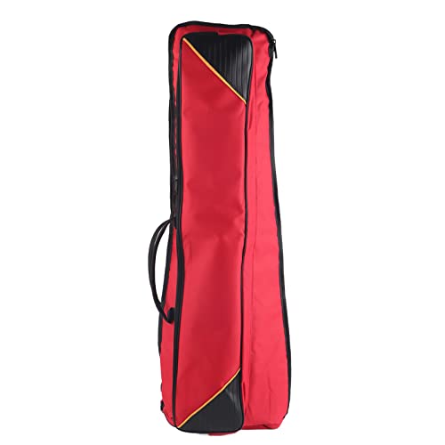 YedaHcy Tenor Trombone Oxford Cloth Material Durably Padded Soft Backpack Shoulder Strap Side Handles Exquisite Appearance for Music Scores Accessories Storage (Red)