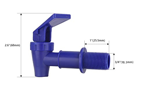Hitefu 4Pcs Bpa-Free Replacement Cooler Faucet, Water Dispenser Tap Set Water Bottle Jug Reusable Spigot Spout Water Beverage, 2 White And 2 Blue #TOP3
