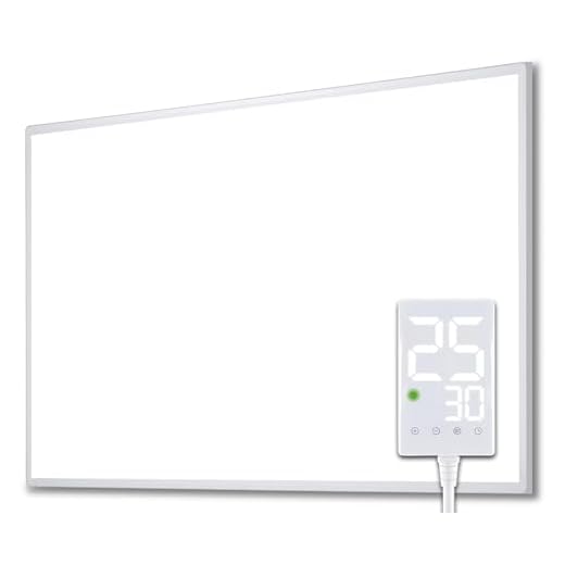 Heidenfeld Infrarotheizung HF-HP100-3 | - 600 Watt - Bis 16 m² - Infrarot Heizkörper - Elektroheizung mit Thermostat - Überhitzungsschutz (HF-HP100-3 600 Watt)