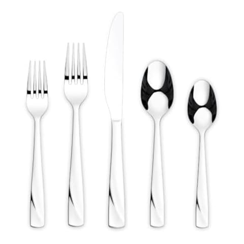 ORNATIVE - Rhoda Silverware Set W/BUF with Drawer Organizer & Service for 8, Set Includes Knives, Forks & Spoons for Home, Kitchen & Restaurant, 18/0 Stainless Steel & Dishwasher Safe - 42 Pcs, Mirror Cover
