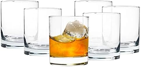 Vikko Whiskey Glasses, 10.25 Oz Scotch Glasses, Set of 6 Old Fashioned Glasses, Crystal Clear Bar Glass, Sturdy Base