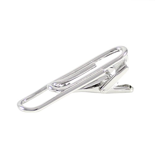 Novelty Silver Tone Paper Clip Tie Clip In Box