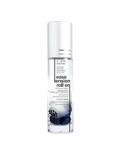 Image of Soul Stories Ease Tension Roll-On - 10ml Stress Relief & Mind Relaxing Aromatherapy Oil | with Peppermint, Lavender, Eucalyptus & Lapis Lazuli | Helps Calm Mind & Ease Head Tension