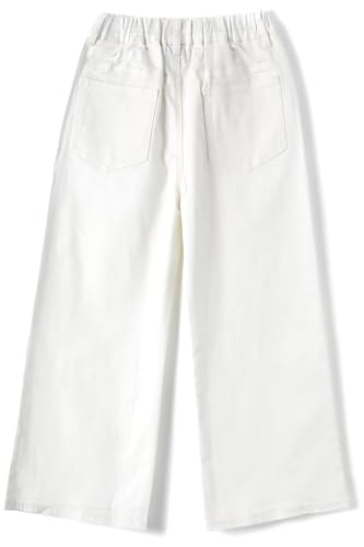 KIDSCOOL SPACE Toddler & Big Girls Jeans, 18M-13T Simple Desgin Ribbed Waist Stretch Denim Pants2