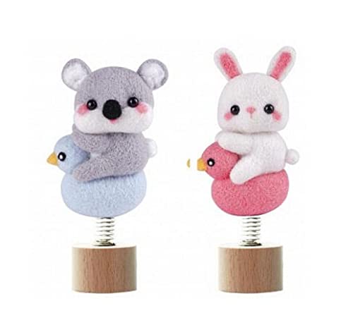 YJIUYUANQ 2 Sets Needle Felting Kit for Beginners, DIY Wool Felt Materials Set
