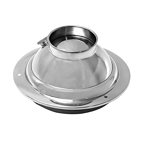 Chimney Tool Ventilation Outlet Cap Stainless Steel Air Vent Kitchen Adjustable Air Outlet Spherical Nozzle Air Outlet,Round Ventilation Grill Screen Hood 160mm