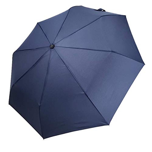 GJJSZ Paraguas Ocio Daily FashionTres Paraguas Plegable Versión Larga Paraguas Plegable 8K Paraguas Manual (Color:Azul)