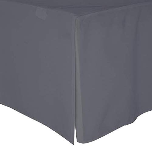 Image of Cottington Lane Crib Bed Skirt Pleated Crib Skirt Dust Ruffle, 100% Natural Cotton, Nursery Crib Toddler Bedding Skirts for Baby Boys or Girls, 14 inch Soft Crib Dust Ruffle Drop Crib Skirt-Dark Grey