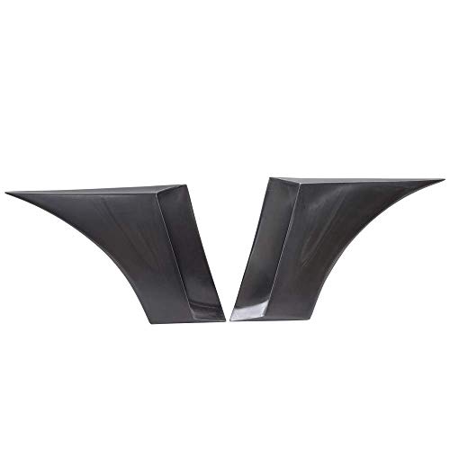 Scoops Compatible With 2005-2009 Ford Mustang, Fender Scoop Wheel Cover Protector Vent Trim Unpainted Black- PU Polyurethane by IKON MOTORSPORTS,  2006 2007 2008