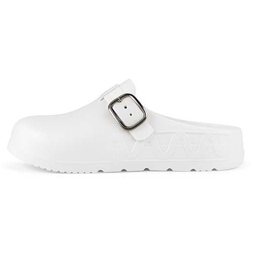 Image of ORTHO JOY Orthopedic Arch Support Clogs for Women - Comfort Slip-On Toe Post Slides with Adjustable Strap & Cushion Sole