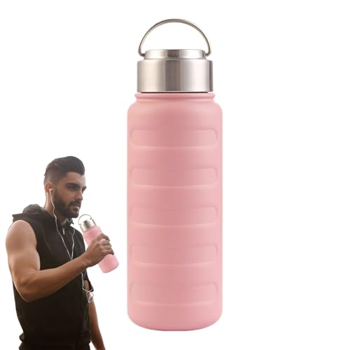 断熱ボトル, トラベル用ステンレス水筒, 持ち運び可能 保温 容器 1000ml ジム ハイキング キャンプ サイクリング スポーツ アウトドア向け