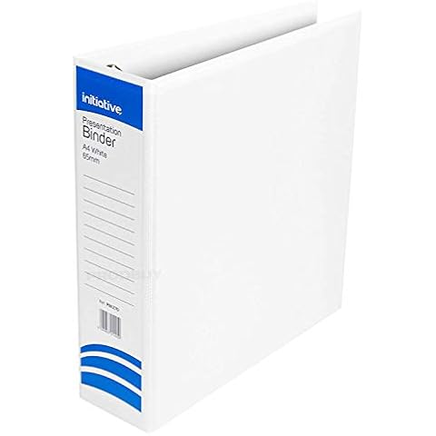 [Pack of 3] Large 65mm A4 White Presentation Binders 4 D Ring Paper Storage File Folders Cover