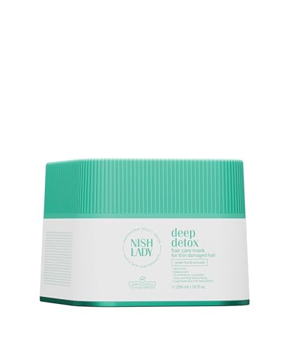 Nishlady Deep Detox Scalp Hair Care Mask 275 ml - Mascarilla De Tratamiento Capilar De Desintoxicación Profunda