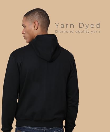 Image of TDOM Men Casual Zipper Hoodie 300+ GSM Premium Cotton Hooded Sweatshirt Full Zip Jacket Everyday Wear