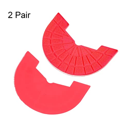 Image of HARFINGTON 2pair Shoe Sole Protector for Sneakers Size 10-11 Non Slip Pad Heel Plates Repair for Men and Women, Red