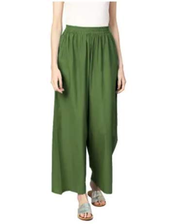 arihant plazma Women's Rayon Plain/Solid Mehendi Plazzo(Size: Free Size, Length: 39 Inches,Waist: 28 to 42 inches,Thigh: 13 Inches,Lastic Stitches: Triple)-picture-55