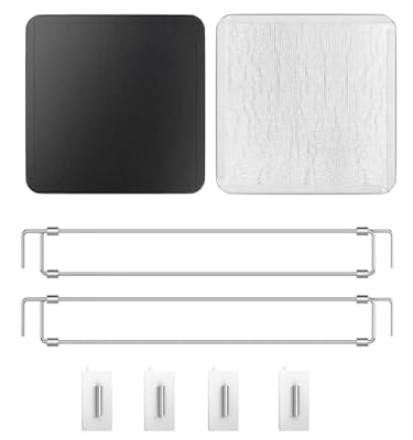 RV Sunroof Shade Window Cover 16x16 Inch Blackout Roof Vent Cover + RV Secure Adjustable Bars 2 Pack for RV Fridge Cabinet Cupboard Storage and Organization